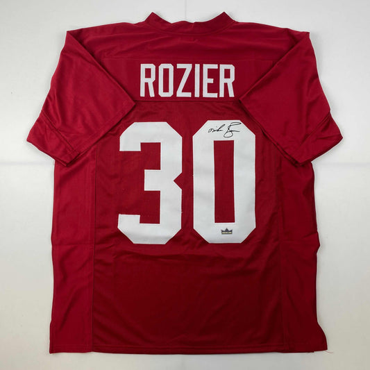 Facsimile Autographed Mike Rozier Nebraska  Red Reprint Laser Auto College Football Jersey Size Men's XL