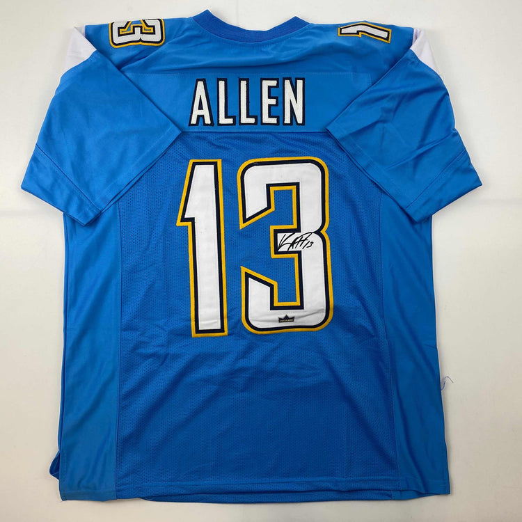 Facsimile Autographed Keenan Allen Los Angeles LA Powder Blue Reprint Laser Auto Football Jersey Size Men's XL