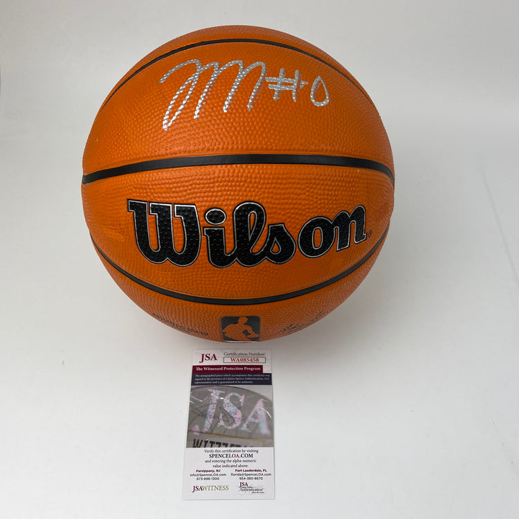 Autographed/Signed Tyrese Maxey Philadelphia 76ers Sixers Full Size Wilson Basketball JSA COA