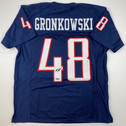 Facsimile Autographed Rob Gronk Gronkowski Arizona Blue Reprint Laser Auto College Football Jersey Size Men's XL