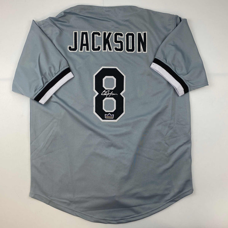 Facsimile Autographed Bo Jackson Chicago Grey Reprint Laser Auto Baseball Jersey Size Men's XL