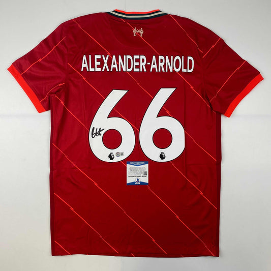 Autographed/Signed Trent Alexander Arnold Liverpool 2022-23 Red Soccer Jersey Beckett BAS COA