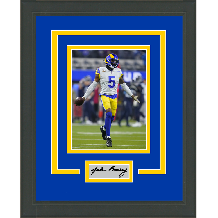 Framed Jalen Ramsey Facsimile Laser Engraved Signature Auto Los Angeles Rams 11x14 Football Photo
