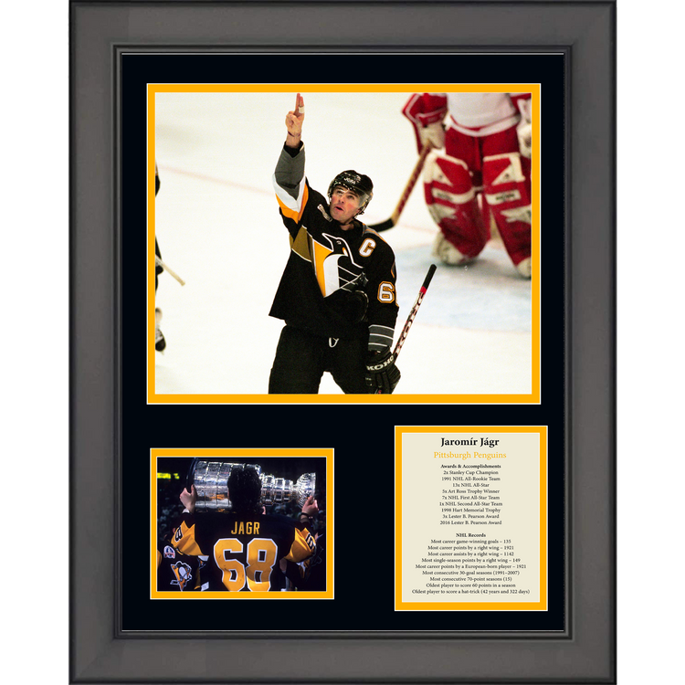 Framed Jaromir Jagr Pittsburgh Penguins 11"x14" Hockey Three Photo Collage