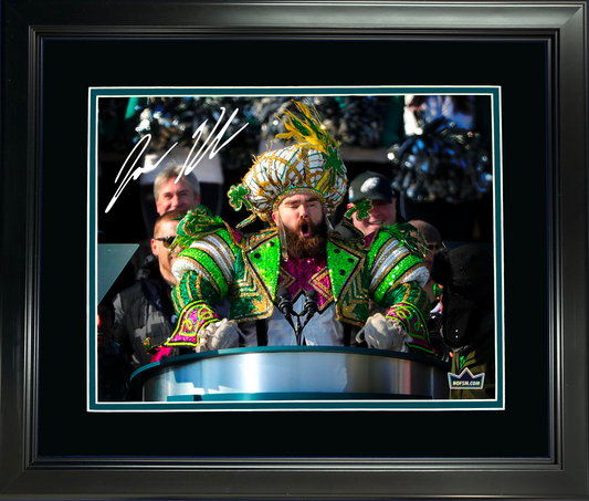 Framed Jason Kelce Philadelphia Eagles Mummers Parade Speech Facsimile Laser Engraved Signature Auto 11"x14" Football Photo HOFSM Holo