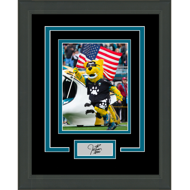 Framed Jaxson De Ville Facsimile Laser Engraved Signature Auto Jacksonville Jaguars  11x14 Football Photo