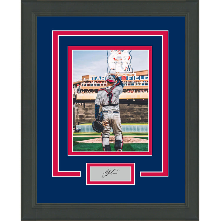 Framed Joe Mauer Facsimile Laser Engraved Signature Auto Minnesota Twins 11x14 Baseball Photo