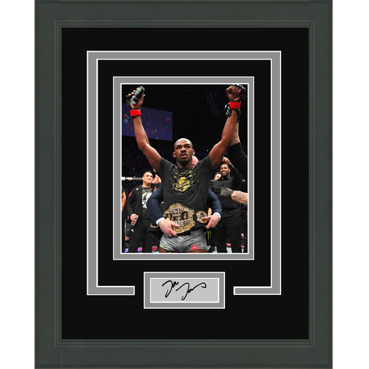 Framed Jon Jones Facsimile Laser Engraved Signature Auto UFC 11x14 Photo