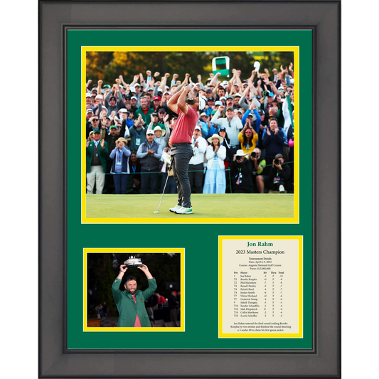 Framed Jon Rahm 2023 Masters Champion PGA Tour 11"x14" Golf Three Photo Collage