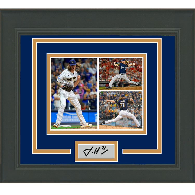 Framed Josh Hader Facsimile Laser Engraved Signature Auto Milwaukee Brewers 11x14 Baseball Photo