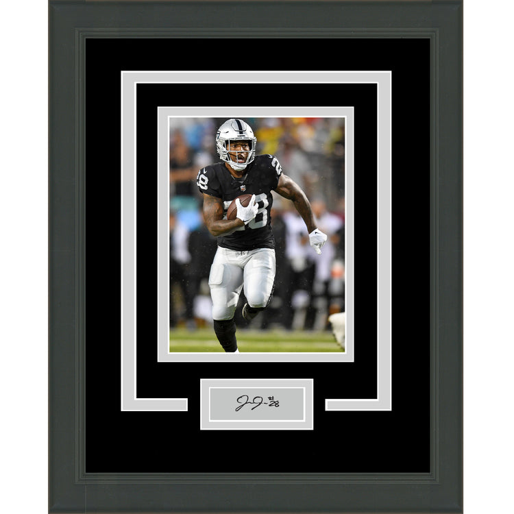 Framed Josh Jacobs Facsimile Laser Engraved Signature Auto Las Vegas Raiders 11x14 Football Photo