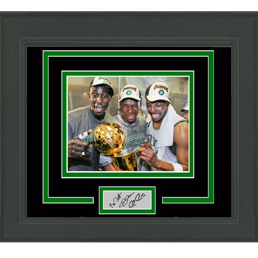 Framed Kevin Garnett Ray Allen Paul Pierce Facsimile Laser Engraved Signature Auto Boston Celtics 11x14 Basketball Photo
