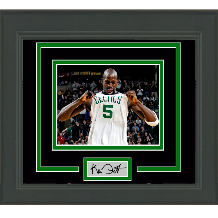 Framed Kevin Garnett Facsimile Laser Engraved Signature Auto Boston Celtics 11x14 Basketball Photo
