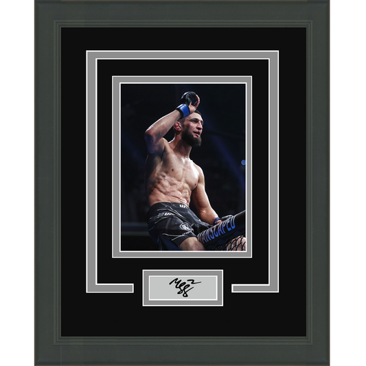 Framed Khamzat Chimaev Borz Facsimile Laser Engraved Signature Auto UFC 11x14 Photo