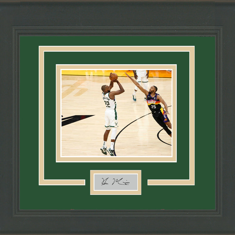 Framed Khris Middleton Facsimile Laser Engraved Signature Auto Milwaukee Bucks 11x14 Basketball Photo
