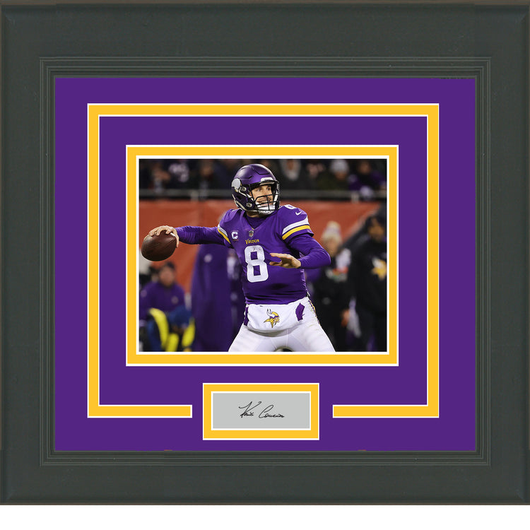 Framed Kirk Cousins Facsimile Laser Engraved Signature Auto Minnesota Vikings 11x14 Football Photo