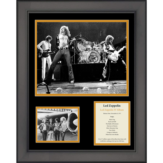 Framed Led Zeppelin IV Album 11"x14" Music Three Photo Collage