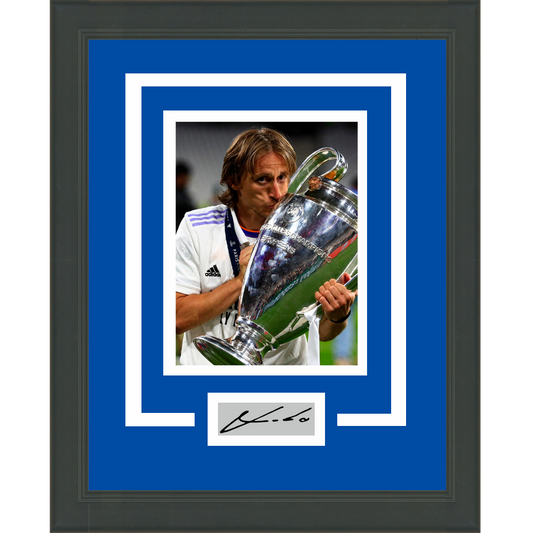 Framed Luka Modric Facsimile Laser Engraved Signature Auto Real Madrid 11x14 Soccer Futbol Photo