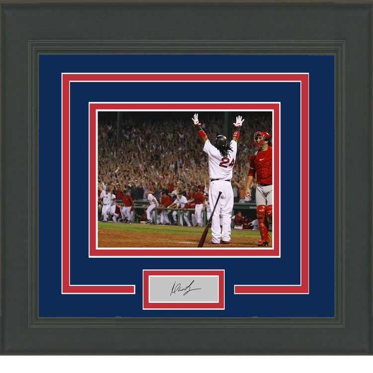 Framed Manny Ramirez Facsimile Laser Engraved Signature Auto Boston Red Sox 11x14 Baseball Photo