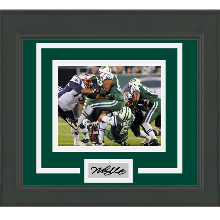 Framed Mark Sanchez Butt Fumble Facsimile Laser Engraved Signature Auto New York Jets 11x14 Football Photo