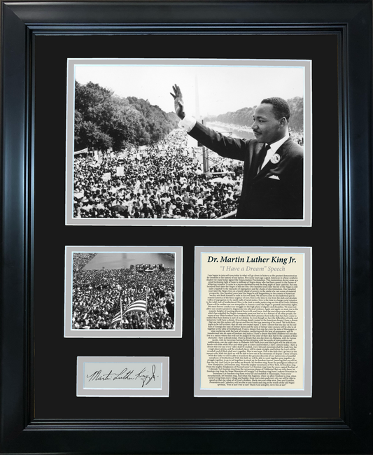 Framed Dr. Martin Luther King  I Have a Dream  Speech Facsimile Laser Engraved Signature Auto 11"x14" Photo Sig Collage