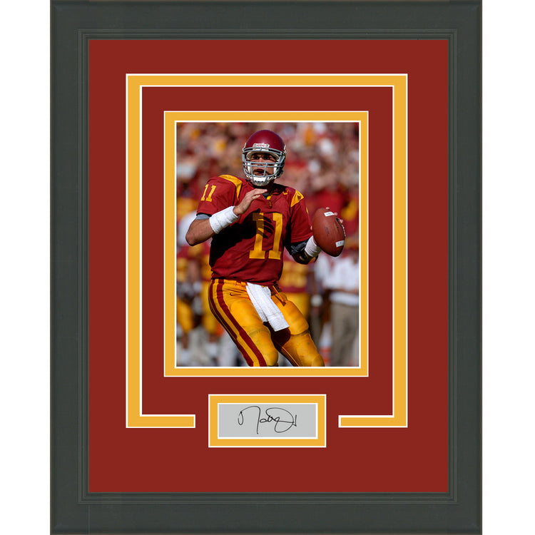 Framed Matt Leinart Facsimile Laser Engraved Signature Auto USC Trojans 11x14 Football Photo