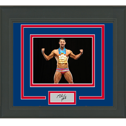 Framed Michael Phelps Facsimile Laser Engraved Signature Auto Team USA United States 11x14 Swimming Photo