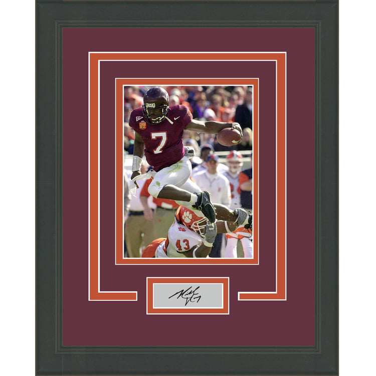 Framed Mike Vick Facsimile Laser Engraved Signature Auto Virginia Tech Hokies 11x14 Football Photo