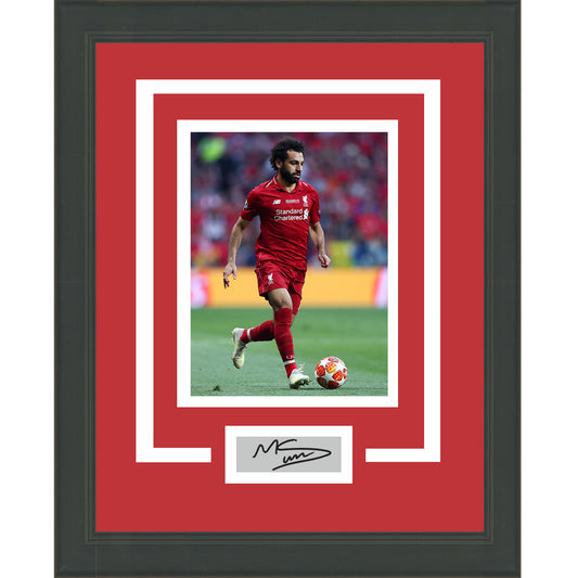Framed Mohamed Salah Facsimile Laser Engraved Signature Auto Liverpool 11x14 Soccer Futbol Photo