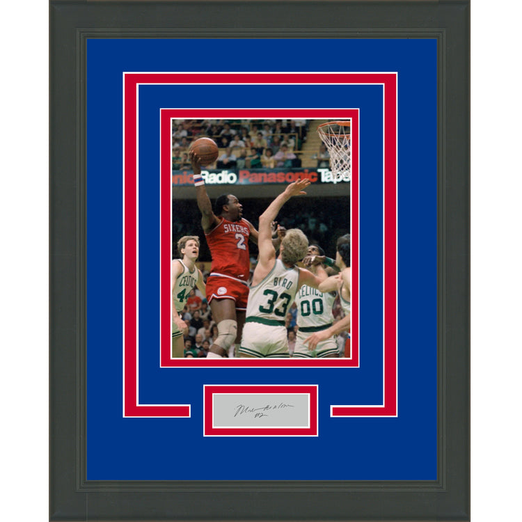 Framed Moses Malone Facsimile Laser Engraved Signature Auto Philadelphia 76ers 11x14 Basketball Photo