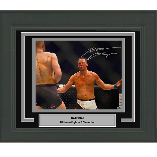 Framed Autographed/Signed Nate Nathan Diaz UFC MMA Ultimate Fighting 16x20 Photo Beckett BAS COA