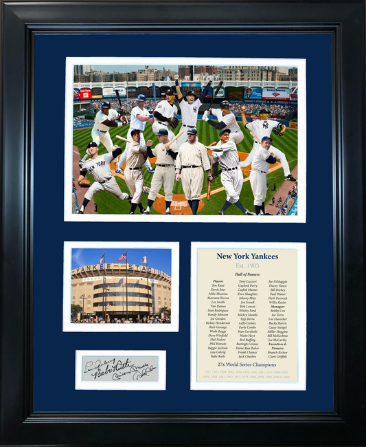 Framed New York Yankees All-Time Greats Facsimile Laser Engraved Signature Auto 11"x14" Baseball Photo Sig Collage