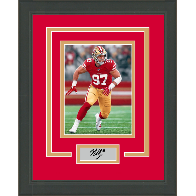 Framed Nick Bosa Facsimile Laser Engraved Signature Auto San Francisco 49ers 11x14 Football Photo