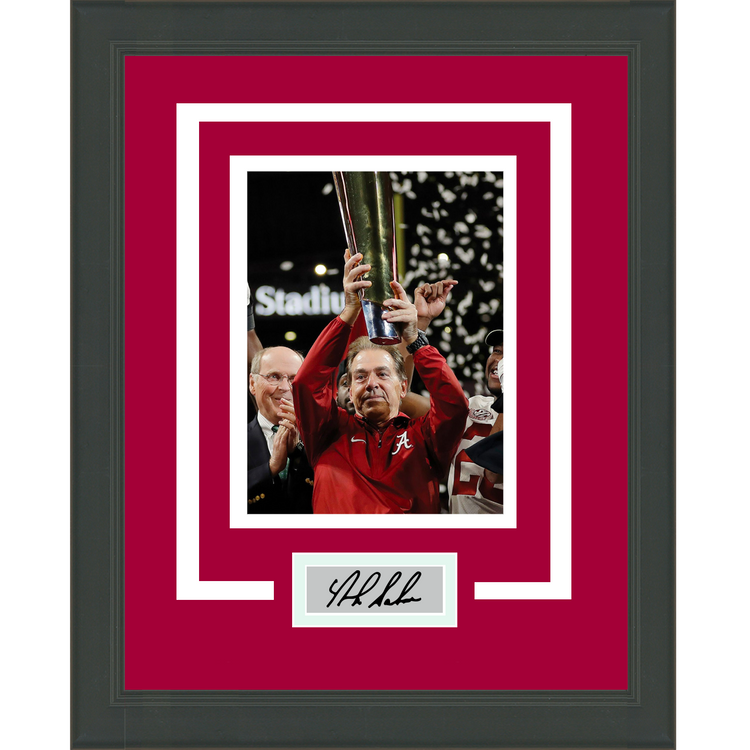 Framed Nick Saban Facsimile Laser Engraved Signature Auto 11x14 College Football Photo
