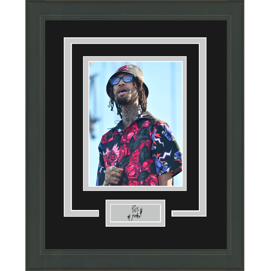 Framed PnB Rock Facsimile Laser Engraved Signature Auto 11x14 Music Photo