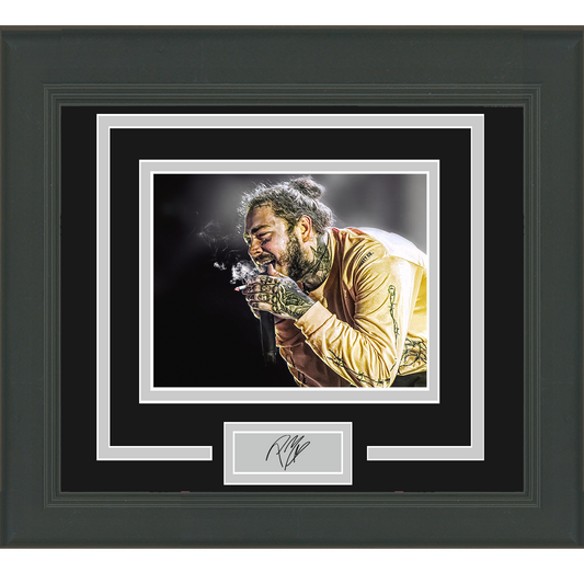 Framed Post Malone Facsimile Laser Engraved Signature Auto 11x14 Music Photo