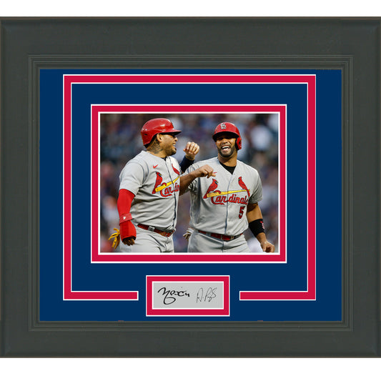 Framed Yadier Molina & Albert Pujols Facsimile Laser Engraved Signature Auto St. Louis Cardinals 11x14 Baseball Photo