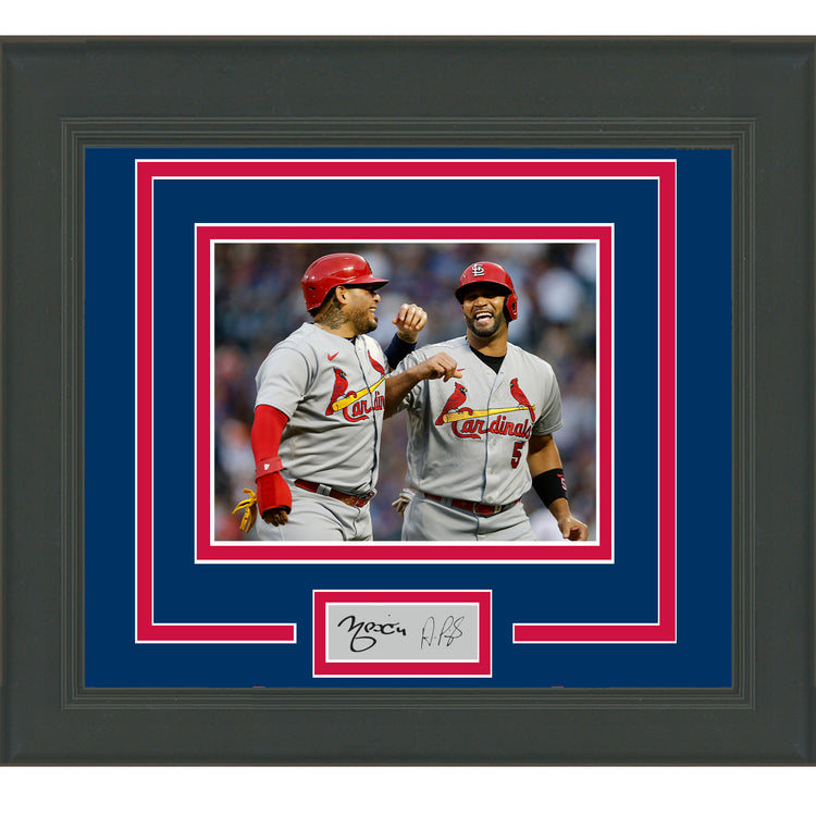 Framed Yadier Molina & Albert Pujols Facsimile Laser Engraved Signature Auto St. Louis Cardinals 11x14 Baseball Photo