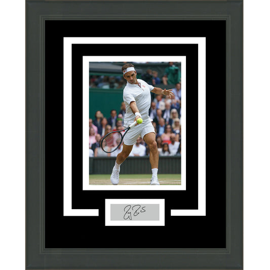 Framed Roger Federer Facsimile Laser Engraved Signature Auto 11x14 Tennis Photo