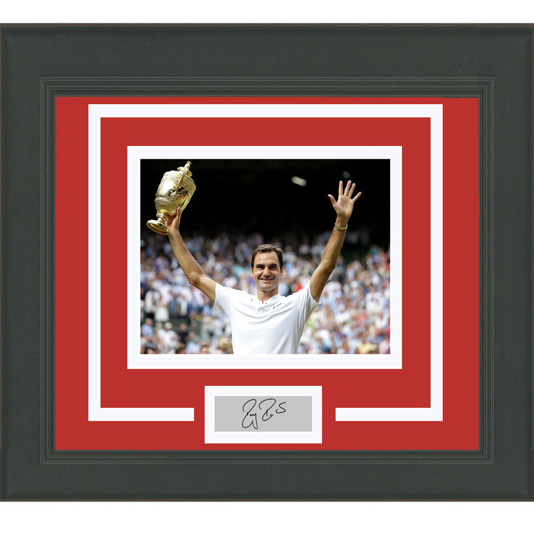 Framed Roger Federer Facsimile Laser Engraved Signature Auto 11x14 Tennis Photo