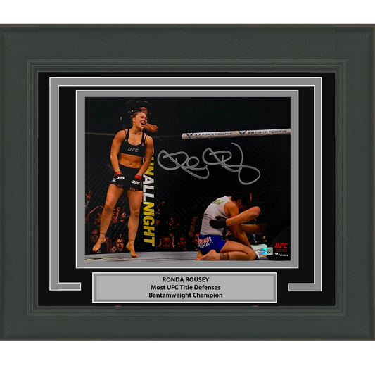 Framed Autographed/Signed Ronda Rousey UFC MMA Fighting 8x10 Photo Fanatics COA