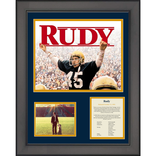 Framed Rudy Ruettiger Notre Dame Football Movie 11"x14"Three Photo Collage