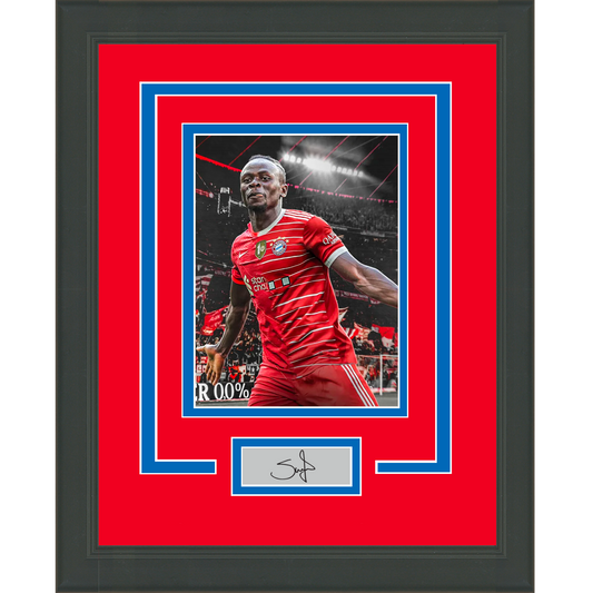 Framed Sadio Mane Facsimile Laser Engraved Signature Auto Bayern Munich 11x14 Soccer Futbol Photo