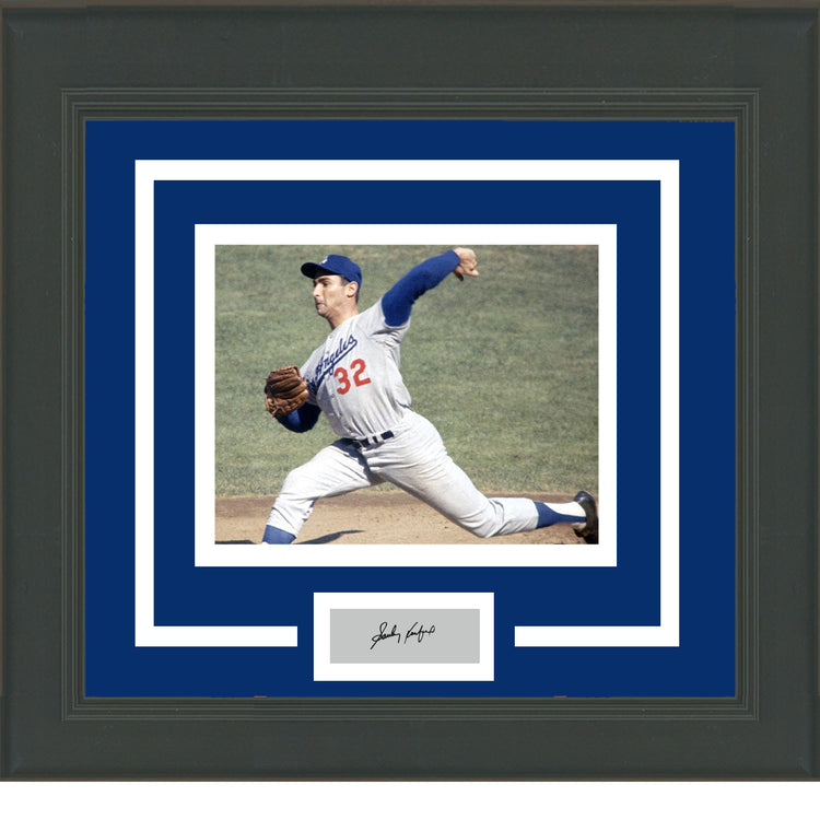 Framed Sandy Koufax Facsimile Laser Engraved Signature Auto Los Angeles Dodgers 11x14 Baseball Photo