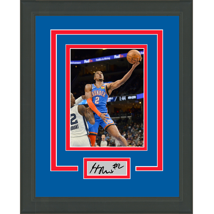 Framed Shai Gilgeous-Alexander Facsimile Laser Engraved Signature Auto Oklahoma City Thunder 11x14 Basketball Photo