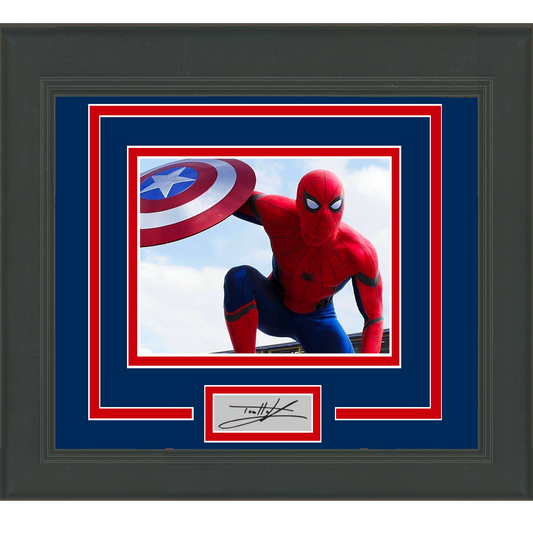 Framed Tom Holland Spider-Man Facsimile Laser Engraved Signature Auto 11x14 Photo