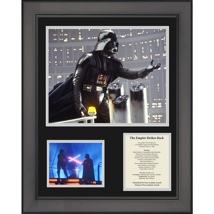 Framed Star Wars: The Empire Strikes Back David Prowse and Mark Hamill 11"x14"Movie Three Photo Collage