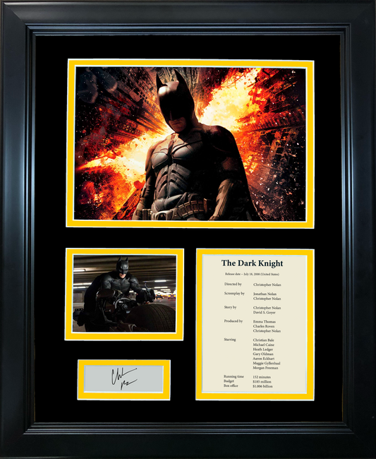 Framed Batman The Dark Knight Christian Bale Facsimile Laser Engraved Signature Auto Movie 11"x14" Photo Sig Collage