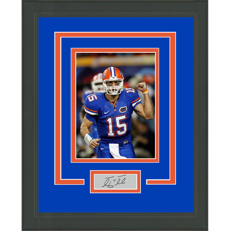 Framed Tim Tebow Facsimile Laser Engraved Signature Auto Florida Gators 11x14 Football Photo