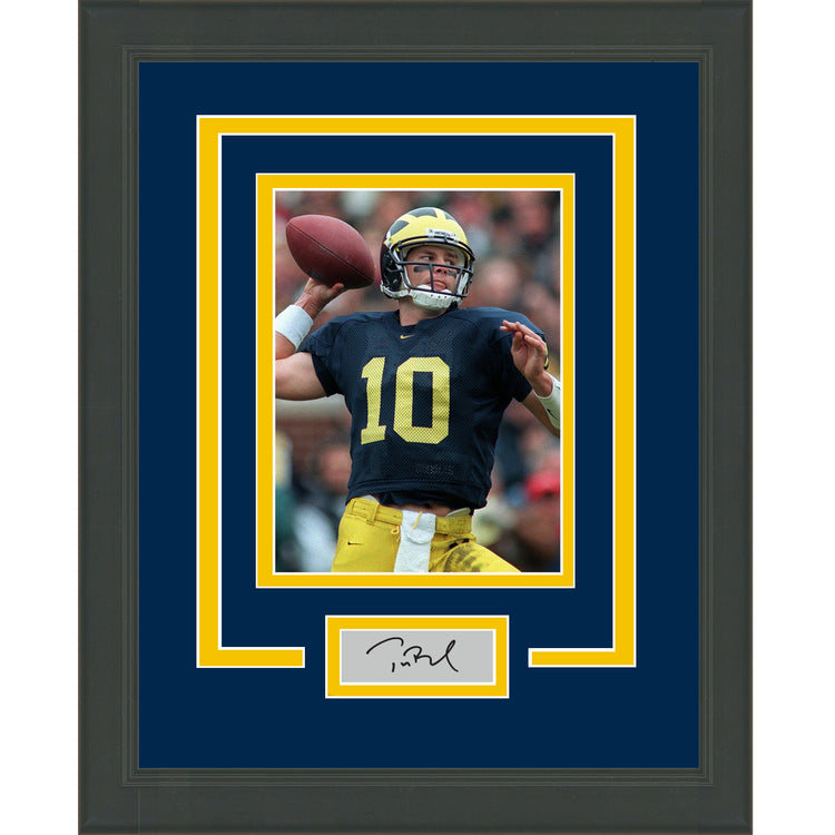 Framed Tom Brady Facsimile Laser Engraved Signature Auto Michigan Wolverines 11x14 College Football Photo